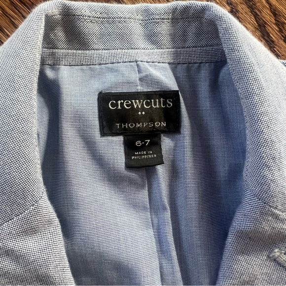 J. Crew Boys' Thompson Suit Jacket in Cloudy Blue Oxford, Size 6-7 - Picture 2 of 11